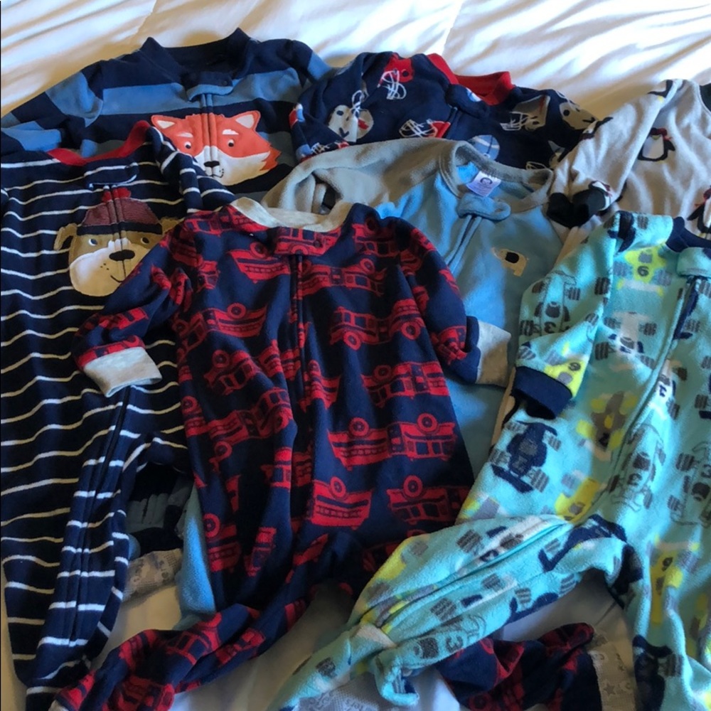 Lot of 7 Fleece Zipper Sleepers